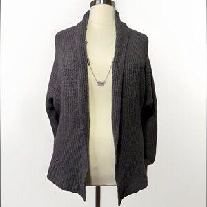 Aerie Women’s Charcoal Open Front Knit Cardigan Sz Small